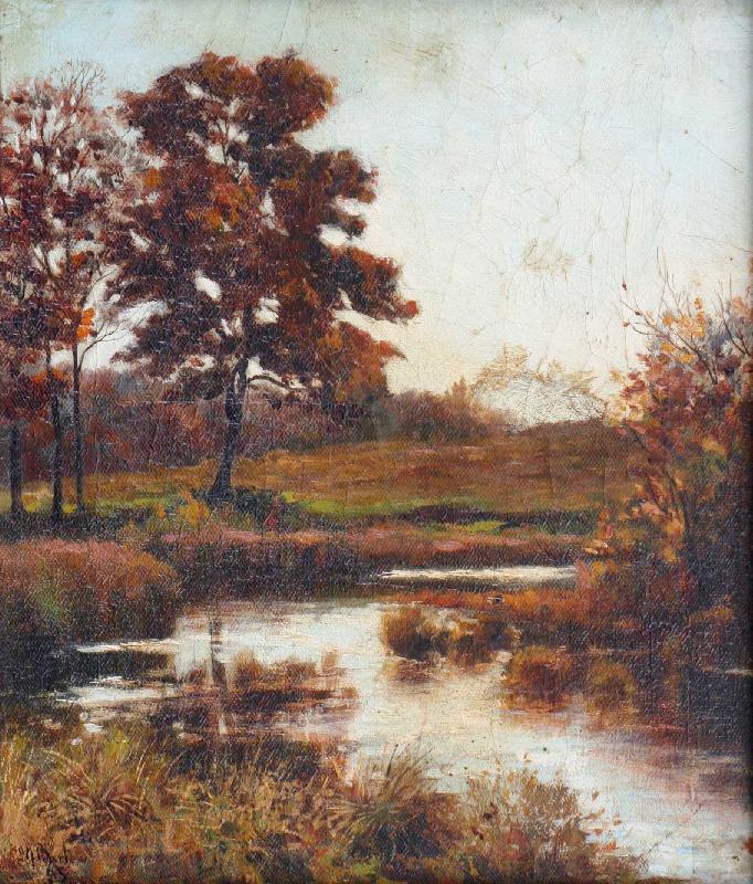 Attributed to Jan de Beer A Stream in Autumn